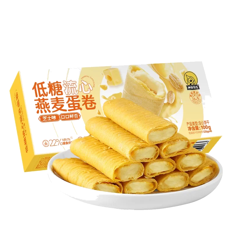 Low‐GI Cheese Lava Oat Egg Roll 100g( High Protein,0 Trans Fat)